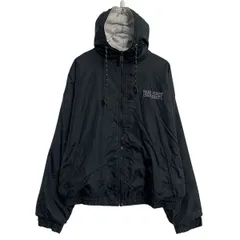 GEAR ブルゾンジャケット M ブラック ジップアップ ワンポイント 刺繍 スポーティー アウター 古着卸 アメリカ仕入 a701-5806