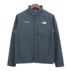 THE NORTH FACE ノースフェイス 企業ロゴ ソフトシェルジャケット アウトドア ブラック (メンズ S) 中古 古着 Q4474