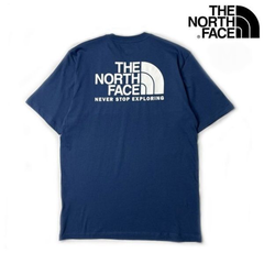 ノースフェイス THROWBACK Tシャツ US 青① 180902