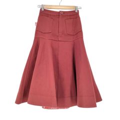 루셸 블루 LE CIEL BLEU 클로즈 플레어 롱 스커트 여성 34