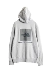 【お得なクーポン配布中!】 US企画 ノースフェイス 両面 プリント スウェット フード パーカー メンズ M / The North Face プルオーバー トレーナー アウトドア 裏起毛