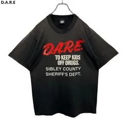 90s vintage D.A.R.E DRUG ABUSE RESISTANCE EDUCATION Print T-shirt Tee USA製 Tシャツ シングルステッチ ヴィンテージ 古着