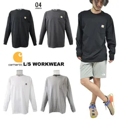 carhartt カーハート ポケットロンT 男女兼用 ユニセックス 長袖T ロンTEE USモデル 長袖 シンプル LONGSLEEVE POCKET T-SHIRT  カラー:HGY