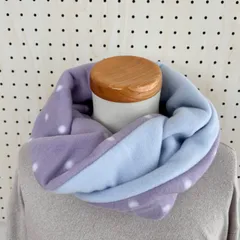 ＃26 ふわもこ　スヌード✳︎パープルドット