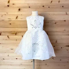 NO,21★子どもドレス 子供  子供ドレス シンプル 上品 フォーマル 120 レース フラワーガール 華やか 上品 輝き エレガント 豪華 グレー ステージ 写真映え