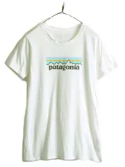 【お得なクーポン配布中!】 パタゴニア プリント 半袖 Tシャツ S アウトドア オーガニック コットン 白