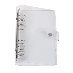 【特価セール】Mirhua システム手帳 a6 a5 6穴 PVCクリア素材 日記カバー メモ 手帳 日記帳 ストレージバインダー クリアポケット 学生用 オフィス用 (A5)