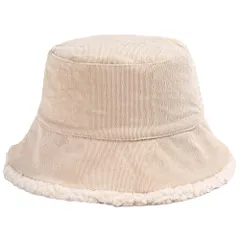 [FUPUTWO] バケットハット レディース 防寒 帽子 バケハ 暖かい ふわふわ 無地 秋冬 (JP, アルファベット, Free Size, ホワイト) [ホワイト] [Free Size]