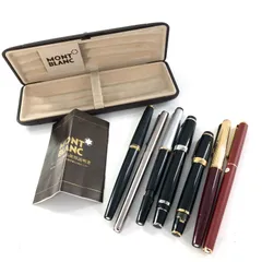 MONTBLANC モンブラン 万年筆 スリムライン ペン先14K 585 刻印 ケース付き 7点セット【OE-628】