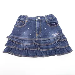 mezzo piano ストーン付フリル デニムスカート 110cm ハート 平成女児  y2k キッズ 子供服 メゾピアノ