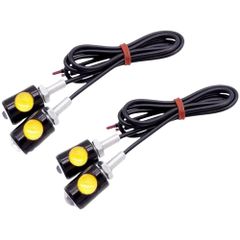 FJmark バイク ウインカー LED 小さい 12V 汎用 極小 ミニ 小型 ナノ フロント リア 高輝度 明るい ウィンカー (4個セット)