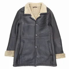 WIND ARMOR ウィンドアーマー ムートン コート ジャケット ラム シープスキン レザー 本革 アウター M ブラック 黒 メンズ 【中古】