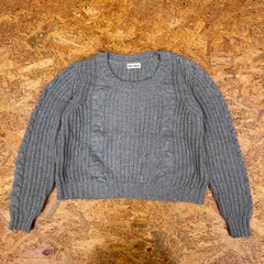 nano universe ニット ナノユニバース セーター グレー ショート丈 トップス Ladies レディース