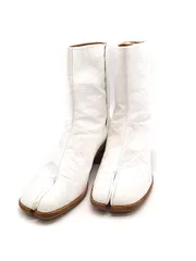 Maison Martin Margiela 22 メゾン マルタン マルジェラ 22 22SS TABI BOOTS シワ加工コルゲートヒール足袋ブーツ ホワイト 43のサムネイル