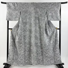 山岡古都　古都染人　天目織　染織美術品　落款有り　シルバー　グレー 79fd500abebd38b20148c32fd4a849