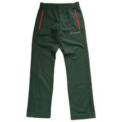 古着 adidas アディダス トラックパンツ トレフォイルロゴ 3ライン グリーン S 90サイズ 255-10