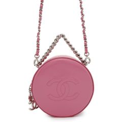 シャネル チェーンショルダーバッグ ラウンド アズアース パテント A91946 CHANEL