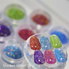 グリッターパウダー ジェルネイル ネイル ブルー レッド グリーン 水色 6種類 約0.2g 25 linogelplus リノジェルプラス