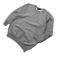 POLO RALPH LAUREN ポロラルフローレン ワンポイント ロゴ グレー スウェット シャツ トレーナー メンズ S 秋冬 アメカジ 定番 古着■AB373