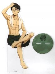 [Used] Acrylic Stand・Acrylic panel Levi Ackerman Sauna BIG Acrylic Stand"Attack Titan×Gokurakuyu/RAKU SPA: You can't win without taking a break... Bathers ~The SENTO Season~