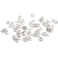 【在庫セール】ブレスレット 手作り ハンドメイド アクセサリーパーツ ピアス クラフト用品 手芸用品 DIY用 イヤリング ジュエリー 基礎パーツ 金具セット ネックレスなど リング マルカン ジャンプリング (シルバー 約200個入り 3MM シルバー 3M