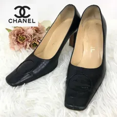 CHANEL　シャネル　ココマーク　パンプス　ブラック　スクエアトゥ　サイズ表記36(23cm相当）