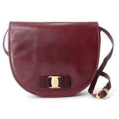 Salvatore Ferragamo Varaリボン 半円ショルダーバッグ