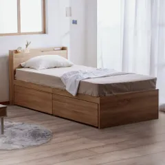 アイリスオーヤマ シングルベッド 【ベッドフレームのみ】 収納付き 宮付き ライトナチュラル DSBM-S IRIS OHYAMA