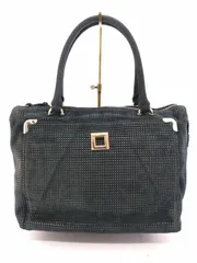 Hashibami/ハシバミ/ダークグレー/ハンドバック/本革/スターモチーフ/星モチーフ/お買い得【中古】