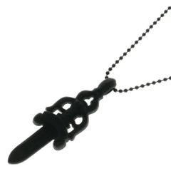 CHROME HEARTS (クロムハーツ) RUBBER LARGE DAGGER シリコンラバーネックレス ブラック