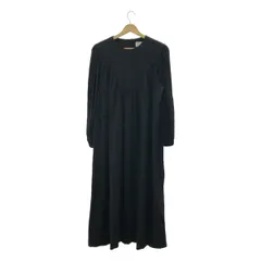 U PHORICA / ユーフォリカ | レーヨン リネン ギャザーワンピース | 1 | ブラック | レディース