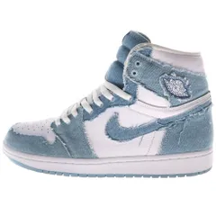 NIKE (ナイキ) WMNS AIR JORDAN 1 HIGH OG DENIM DM9036-104 ウィメンズ エアジョーダン1 ハイ OG デニム ハイカットスニーカー ホワイト/インディゴ US11.5/28.5cm