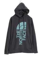 【お得なクーポン配布中!】 US企画 ノースフェイス プリント スウェット フード パーカー レディース XL 古着 The North Face アウトドア トレーナー 裏起毛 ブラック