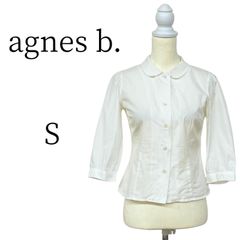 agnes b. アニエスベー 丸襟 7分袖ブラウス シャツ コットン - メルカリ