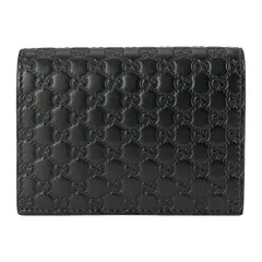 新品 グッチ GUCCI カードケース マイクログッチシマ ブラック
