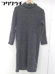 ◇ ROPE PICNIC ロペピクニック ハイネック 長袖 膝下丈 ニット ワンピース サイズ38 ダークグレー レディース 【中古】 【1106020004741】