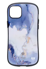 iFace First Class Marble iPhone 14 Plus ケース (クラウドブルー)【アイフェイス アイフォン14plus 用 iphone14プラス 用 カバー 韓国 耐衝撃 ストラ [クラウドブルー] [iPhone 14 Plus]