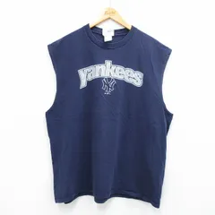 XL/古着 アディダス adidas ノースリーブ ビンテージ Tシャツ メンズ 00s MLB ニューヨークヤンキース 大きいサイズ コットン クルーネック