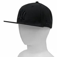 ニューエラキャップ9FIFTY MLB New Era Cap mensBASIC BLACKBLACK 950 ニューヨークヤンキース キャップ 帽子 スナップバック ロゴ刺繍ユニセックス 11591026オールブラックメジャーリーグ人気ブランドストリートフ