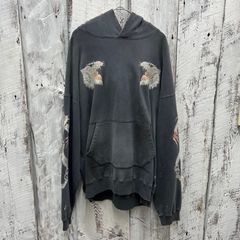 NEIGHBORHOOD ネイバーフッド 22AWサベージュ虎刺繍ダメージ加工パーカー