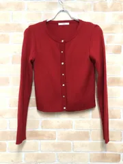 René - ルネ カーディガン ニット 長袖 ビジュー 36 レッド 6342130 ルネ カーディガン ニット 長袖 ビジュー 36 レッド 6342130