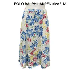 美品　ポロ　ラルフローレン　POLO RALPH LAUREN 花柄　ロング　スカート 2、M レディース　S5P622のサムネイル