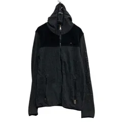 TOMMY HILFIGER フリース ジャケット トミーフィルフィガー S ブラック グレー フード アウトドア 古着卸 アメリカ仕入 a610-7230