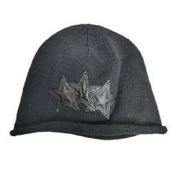 1PIU1UGULE3 シルバー925ボタン コットンニットビーニー 黒 フリー 1PIU1UGULE3 シルバー925ボタン コットンニットビーニー 黒