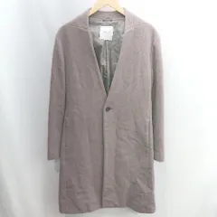 ◇ ⊇ STUDIOUS ステュディオス ノーカラー 長袖 ロングコート サイズ2 モカ メンズ E  【1502180017537】のサムネイル
