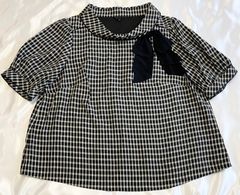 TO BE CHIC ドゥービーシック　ギンガムチェック ブラウス　リボン　トップス 44サイズ 2XL  3L