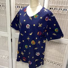 ダックス　ロンドン　DAKSLONDON  バックボタンデザイン　Tシャツ(L)                   …e.s