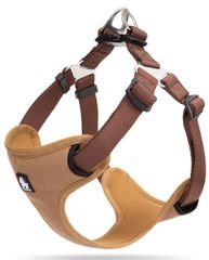 新品 cocomall TRUE LOVE専門販売店 犬用ハーネス 犬用胴輪 ドッグ ペット用品 ハーネスリード 3M反射材料 訓練 ナイロン製 小型犬、中型犬、大型犬に向け 通気性 調節可能 (L ブラウン)