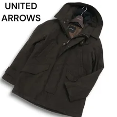 GREEN LABEL RELAXING ユナイテッドアローズ 秋冬 ウール★ ツイード フーディー 中綿 ジャケット コート Sz.S メンズ