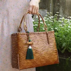 SGYP014 青海波 波模様 竹 籠　工芸品 手編み かごバッグ バンブーバスケット 籠 かご バッグ コンパクト 巾着 手作り 篭 かご 工芸品 工藝 民藝 民芸 竹籠 竹細工 かご バスケット プレゼント ギフト 母の日 竹製